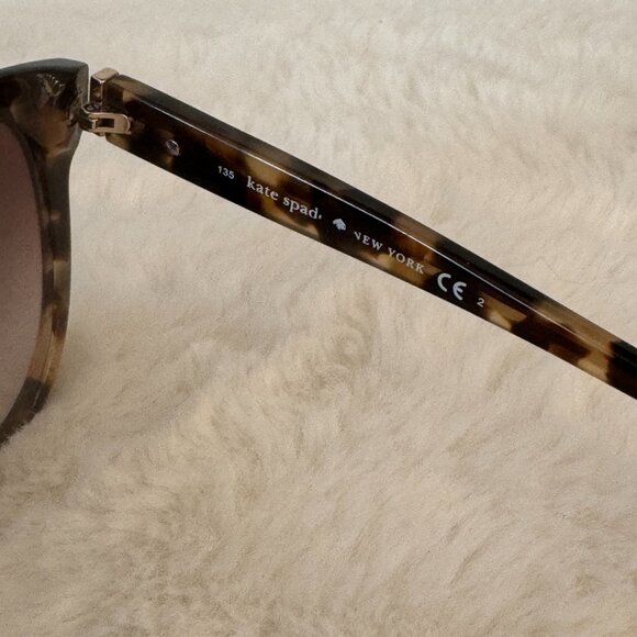 KATE SPADE Bayleigh Camel Tortoise Sunglasses w/Case - Picture 6 of 10